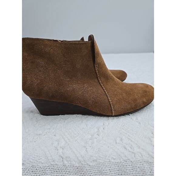 Nicole Miller Camel Tan Brown Suede Booties US 7M Boho Hippie - Picture 4 of 11
